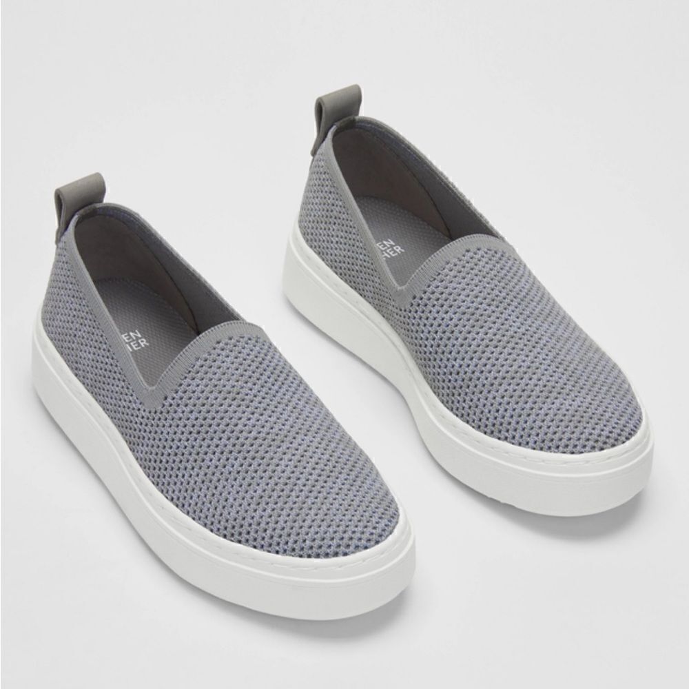 EILEEN FISHER Grey Prosper Platform Sneaker-6.5